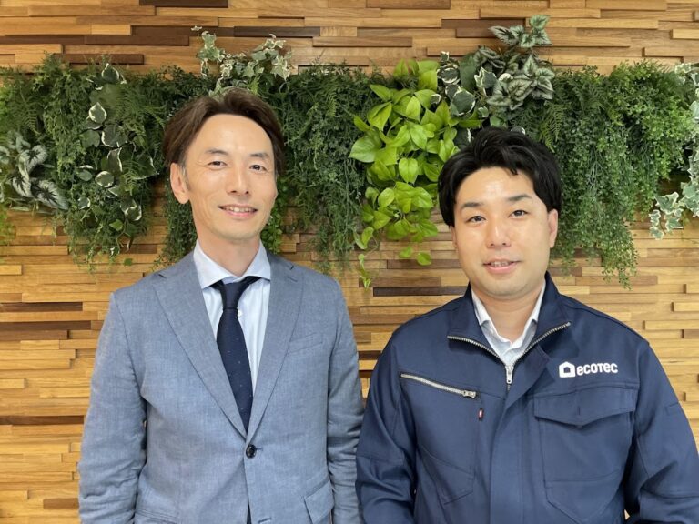 株式会社エコテック 寺西宏晃様（写真右）・株式会社トライプランニング 牧野雄一郎